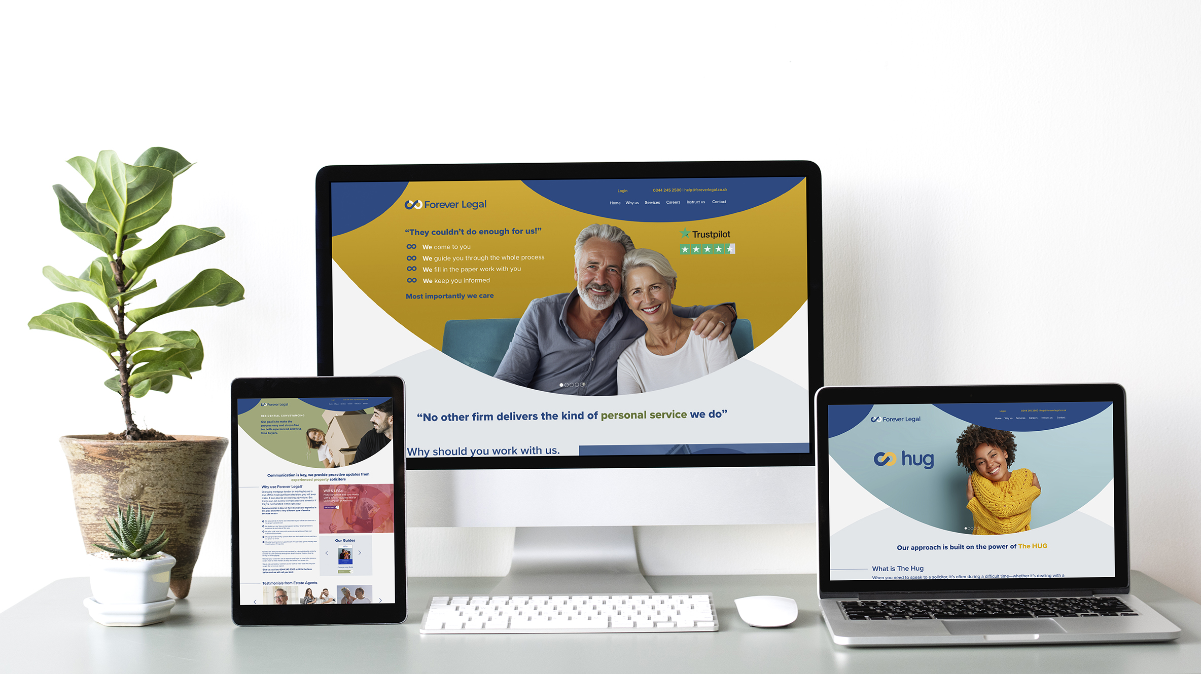 Set of digital devices screen mockup